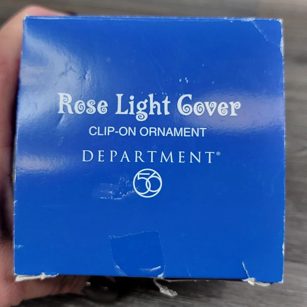 Dept 56‎ Rose Light Cover Clip On Ornament Vintage Clear Tree Flower Clip